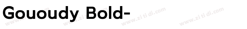 Gououdy Bold字体转换